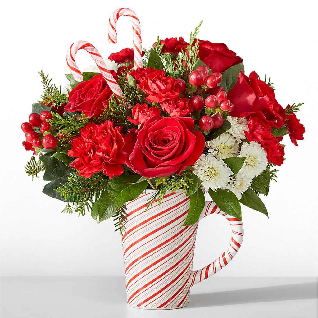 Peppermint Swirl Mug – Aaa Florists, San Bernardino CA
