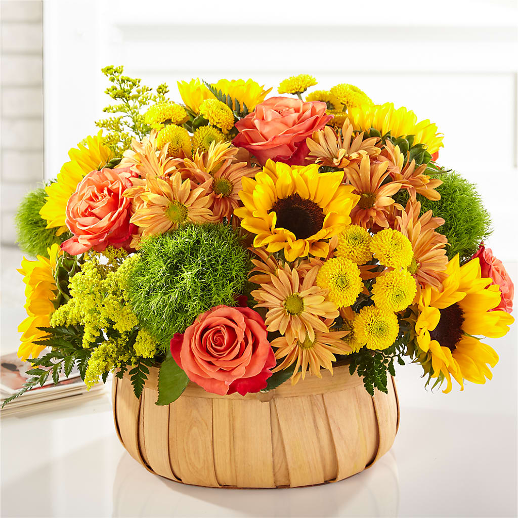 Harvest Sunflower Basket – Aaa Florists, San Bernardino CA